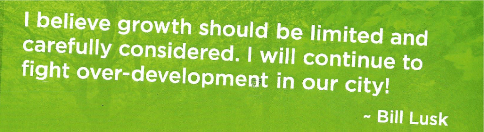 Lusk Mailer Excerpt - Land Use Claims