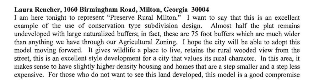 Rencher CHS Public Comment